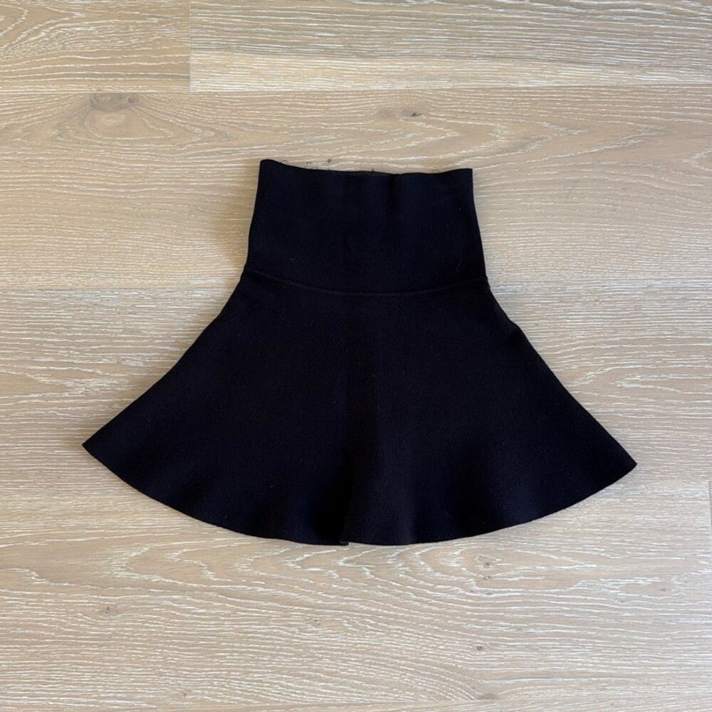 The Frankie Shop Mini Skirt Flared Size S Dark Brown
